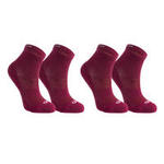 Confort children's athletics socks high pack of 2 violet