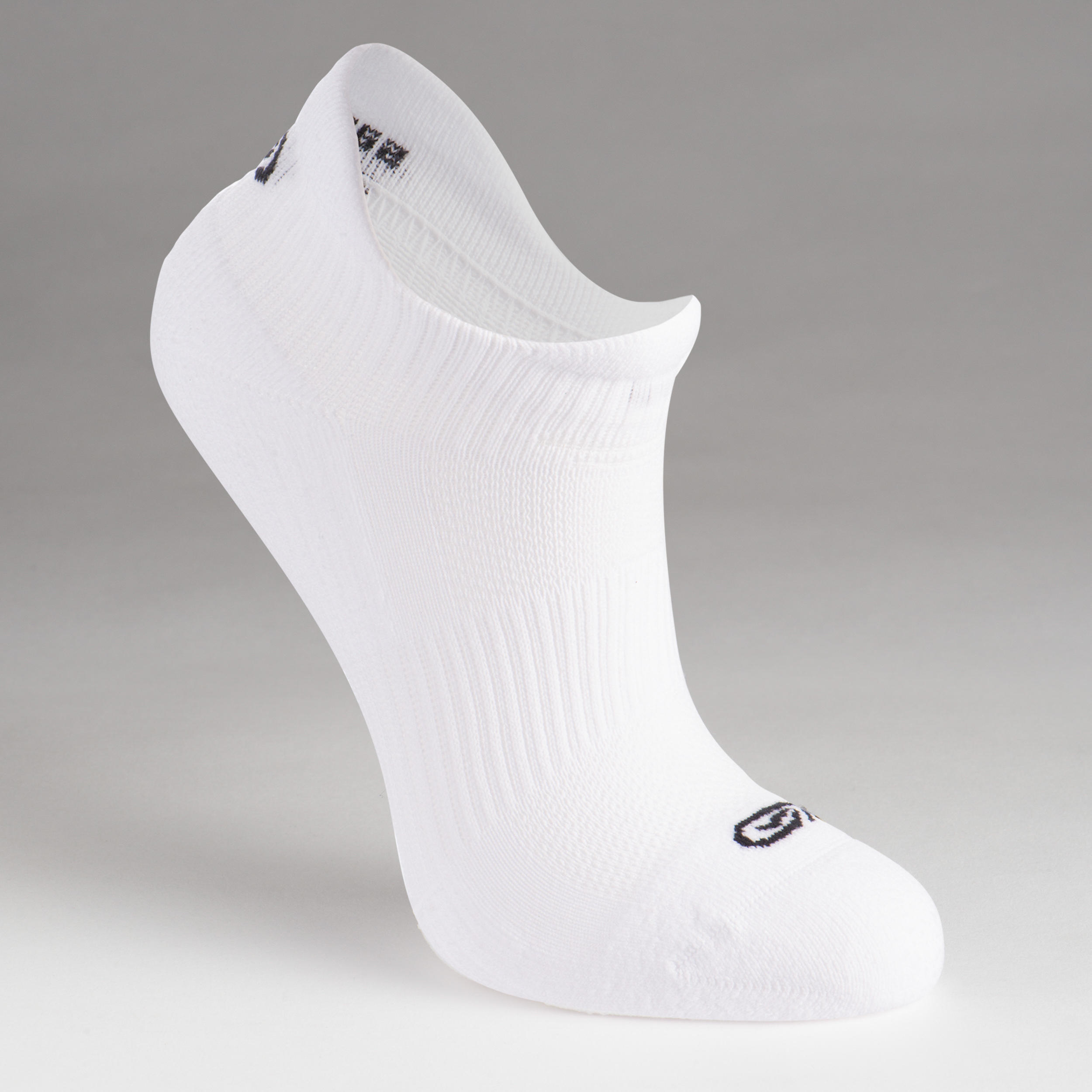 KIPRUN 500 INV kids comfort running socks 2-pack - black and white 4/9