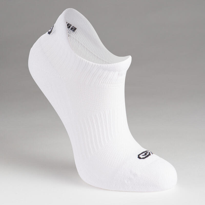 Onzichtbare sokken voor atletiek kinderen wit/zwart 2 paar
