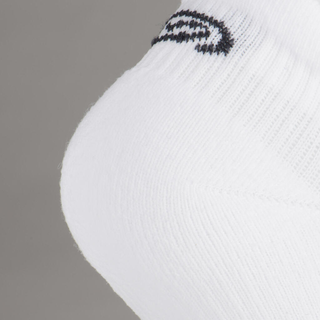 Invisible children's athletics socks set of 2 white black