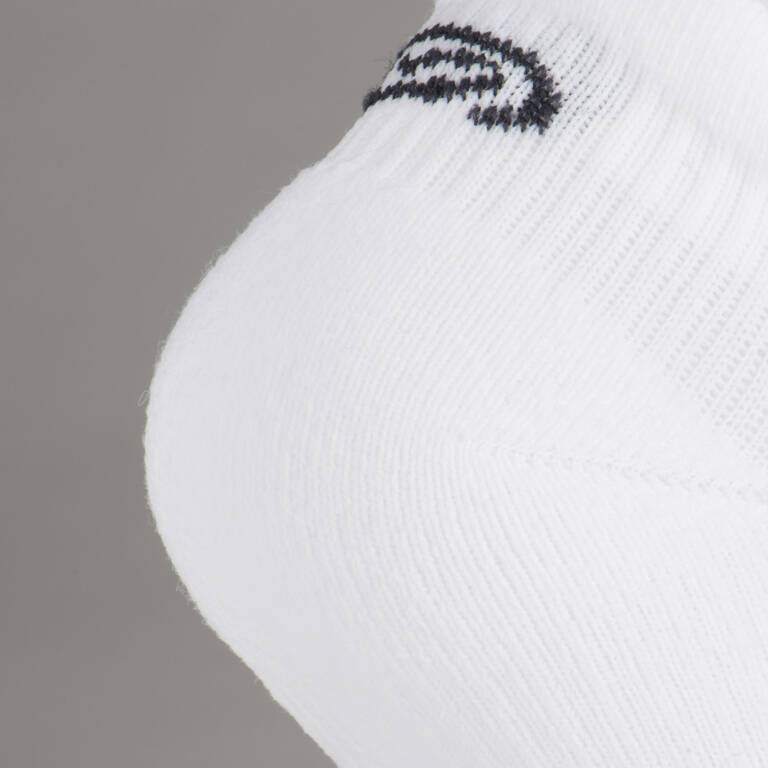 KIPRUN 500 INV kids comfort running socks 2-pack - black and white