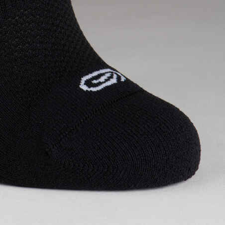 KIPRUN 500 INV kids comfort running socks 2-pack - black and white