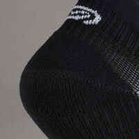 KIPRUN 500 INV kids comfort running socks 2-pack - black and white