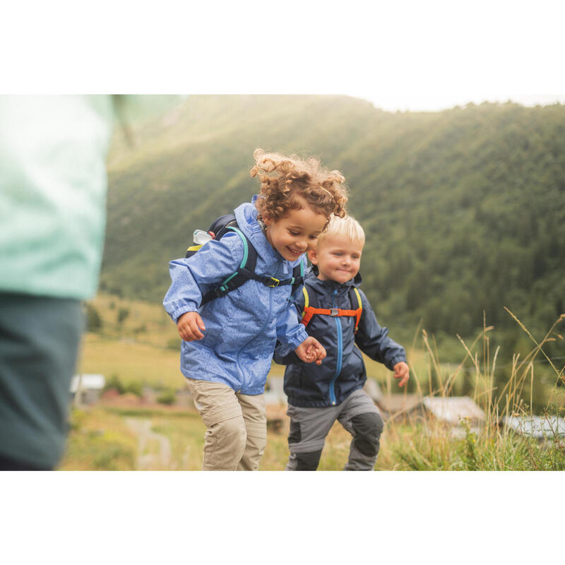 Chaqueta impermeable de montaña y trekking Niños 2-6 Años Quechua MH500 azul