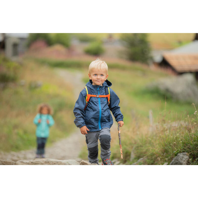 Chaqueta impermeable de montaña y trekking Niños 2-6 Años Quechua MH500 azul