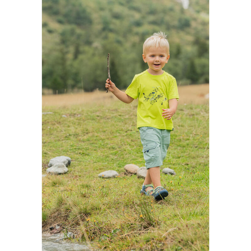 Wandelshort MH500 groen kinderen 2-6 jaar