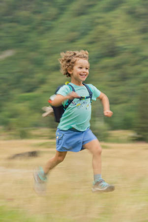 T-shirt de randonnée - MH100 KID turquoise - enfant 2-6 ANS