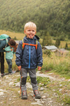 Kids’ Waterproof Hiking Shoes - CROSSROCK MID 28 TO 34 - Grey