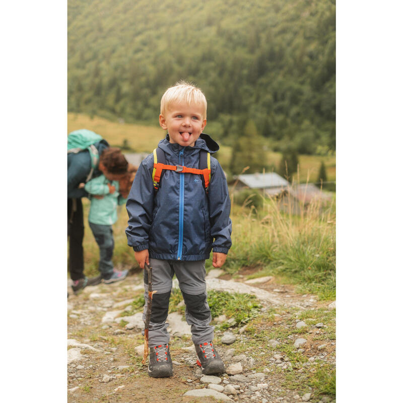 Pantalón desmontable de montaña y trekking Niños 2-6 años Quechua MH550 gris