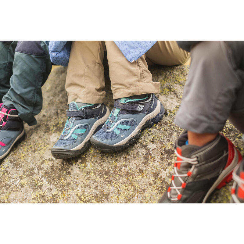 Dívčí turistické boty Crossrock na suchý zip modré