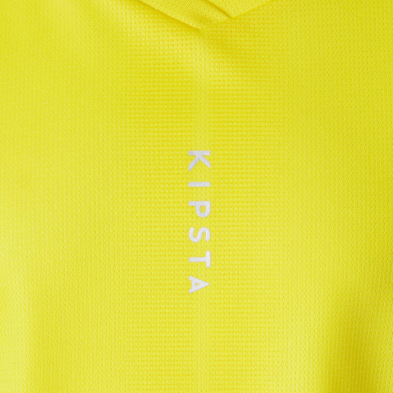 Fussballtrikot kurzarm F500 Kinder gelb