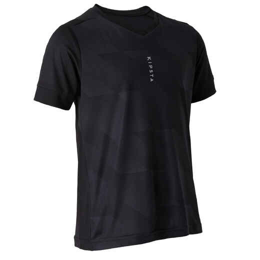 
      Kids' Short-Sleeved Football Shirt F500 - Plain Black
  