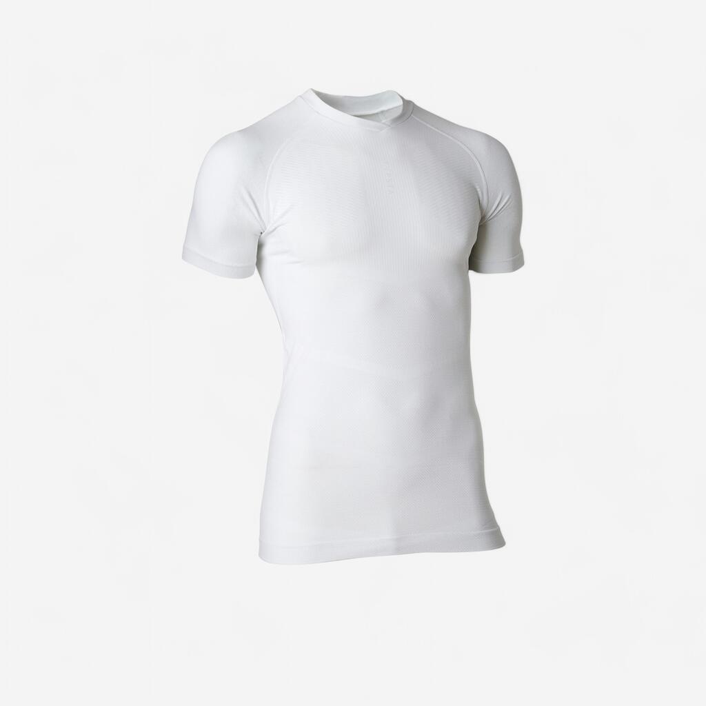 Adult Short-Sleeved Thermal Base Layer Top Keepdry 500 - White