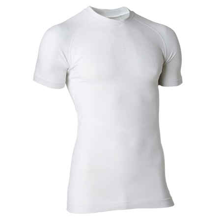 Adult Short-Sleeved Thermal Base Layer Top Keepdry 500 - White