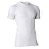 Pánske spodné tričko na futbal Keepdry 500 s krátkymi rukávmi biele