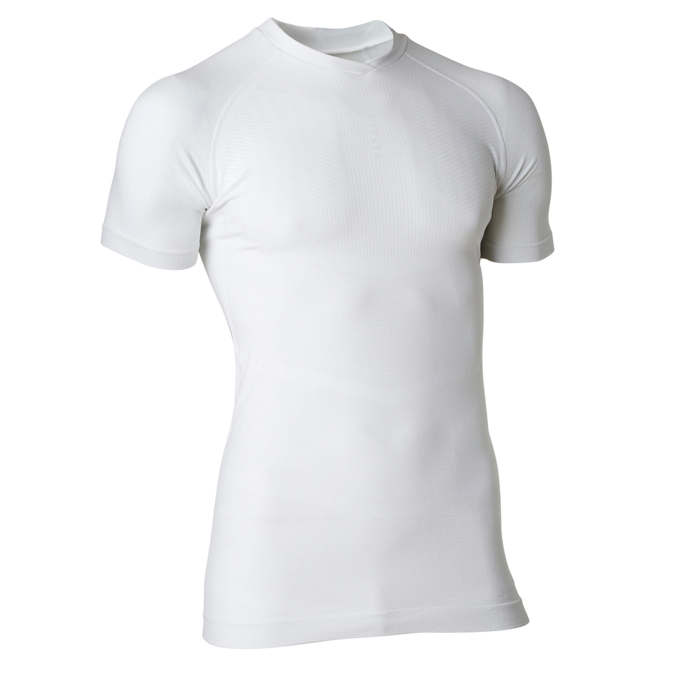 KIPSTA Adult Short-Sleeved Thermal Base Layer Top Keepdry 500 - White