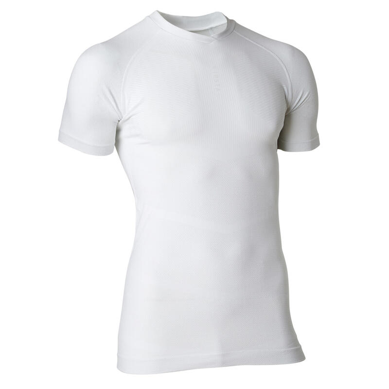 Damen/Herren Funktionsshirt kurzarm Keepdry 500 Wärmekomfort weiss