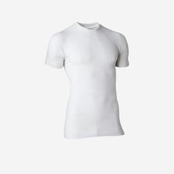 Voetbalthermoshirt met korte mouwen voor volwassenen Keepdry 500 wit