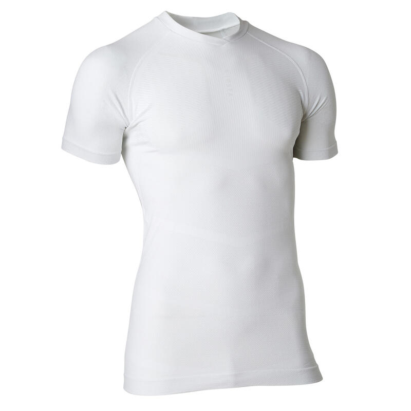 Adult Short-Sleeved Base Layer Keepdry 500 - White