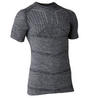 Adult Football Short-Sleeved Base Layer Top Keepdry 500 - Grey