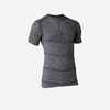 Adult Short-Sleeved Thermal Base Layer Top Keepdry 500 - Grey