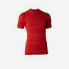 Adult Short-Sleeved Football Base Layer Keepdry - Red