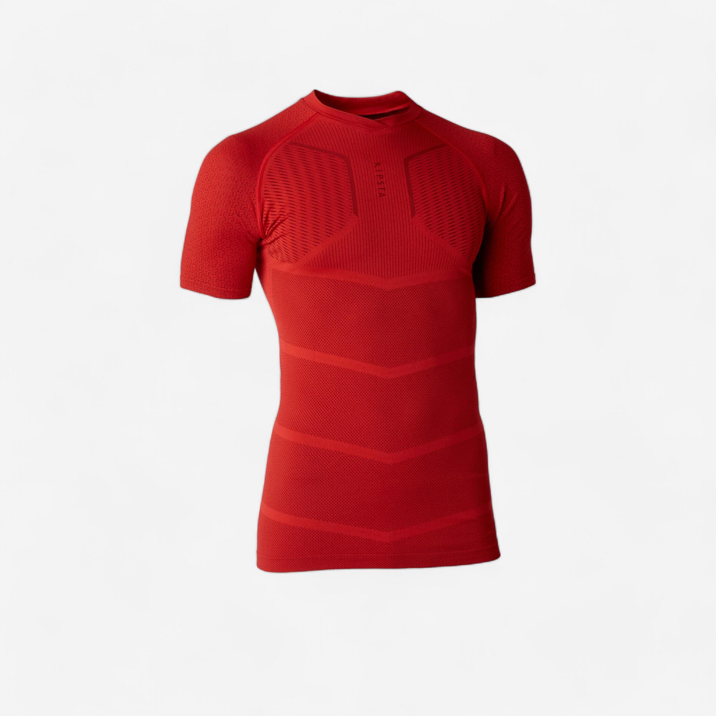 Maglia intima da calcio Keepdry a maniche corte per adulti, rossa