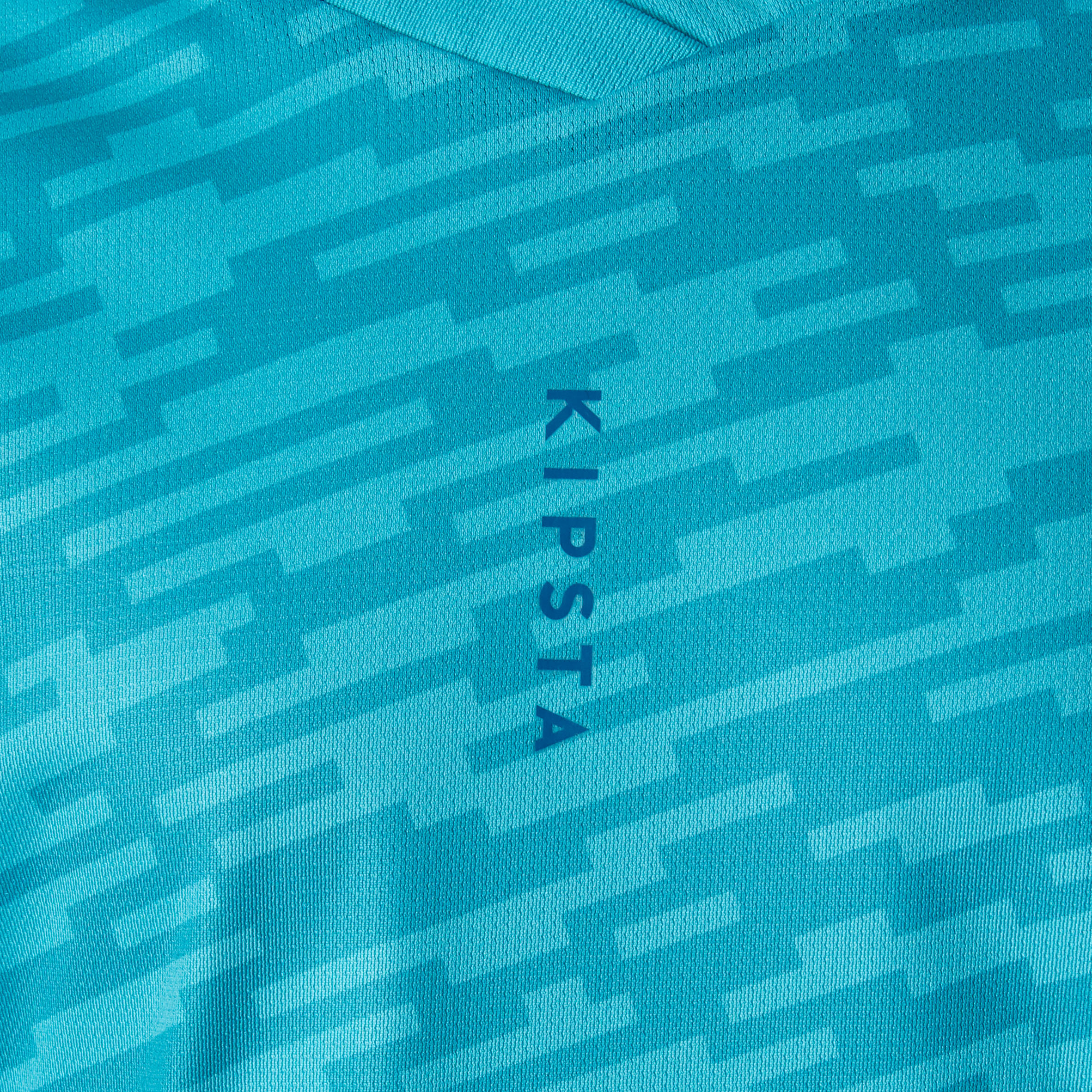 Kids' Short-Sleeved Football Shirt F520 - Turquoise/Blue 7/11