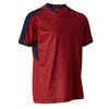 Kids' Short-Sleeved Football Shirt F520 - Burgundy/Navy