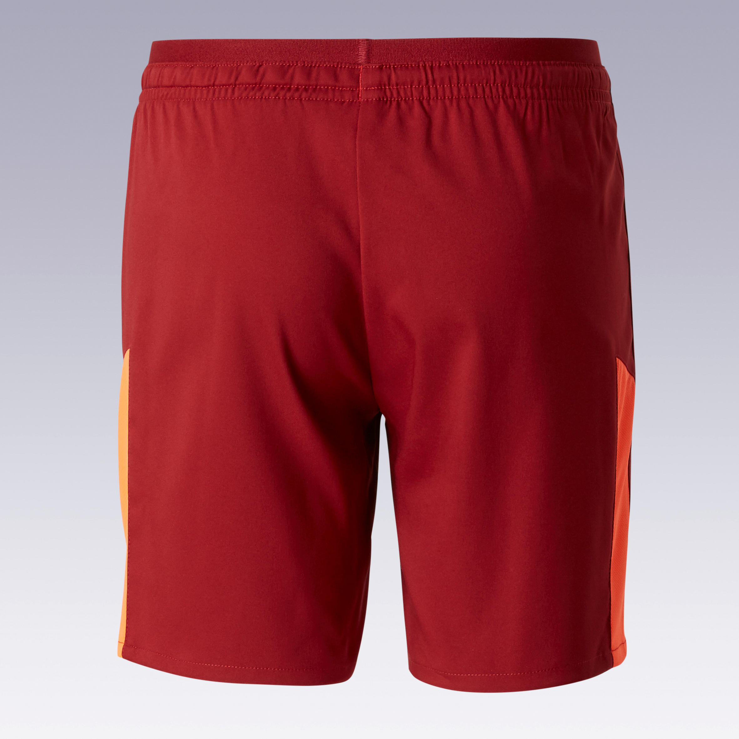 Kids' Football Shorts F520 - Burgundy/Orange 3/7