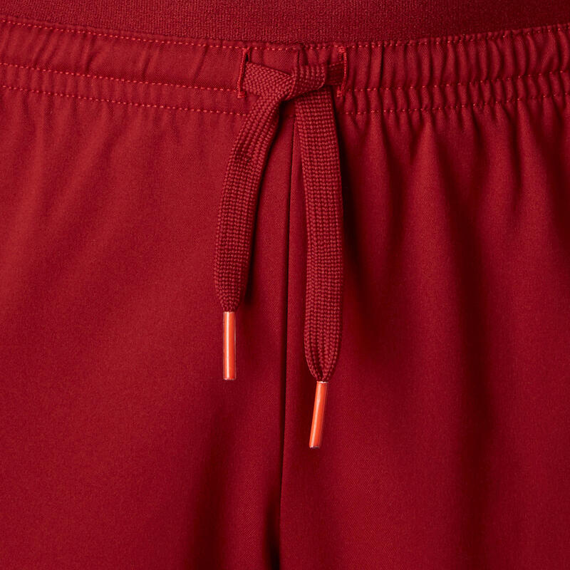 Pantaloncini calcio bambino F520 bordeaux-arancione