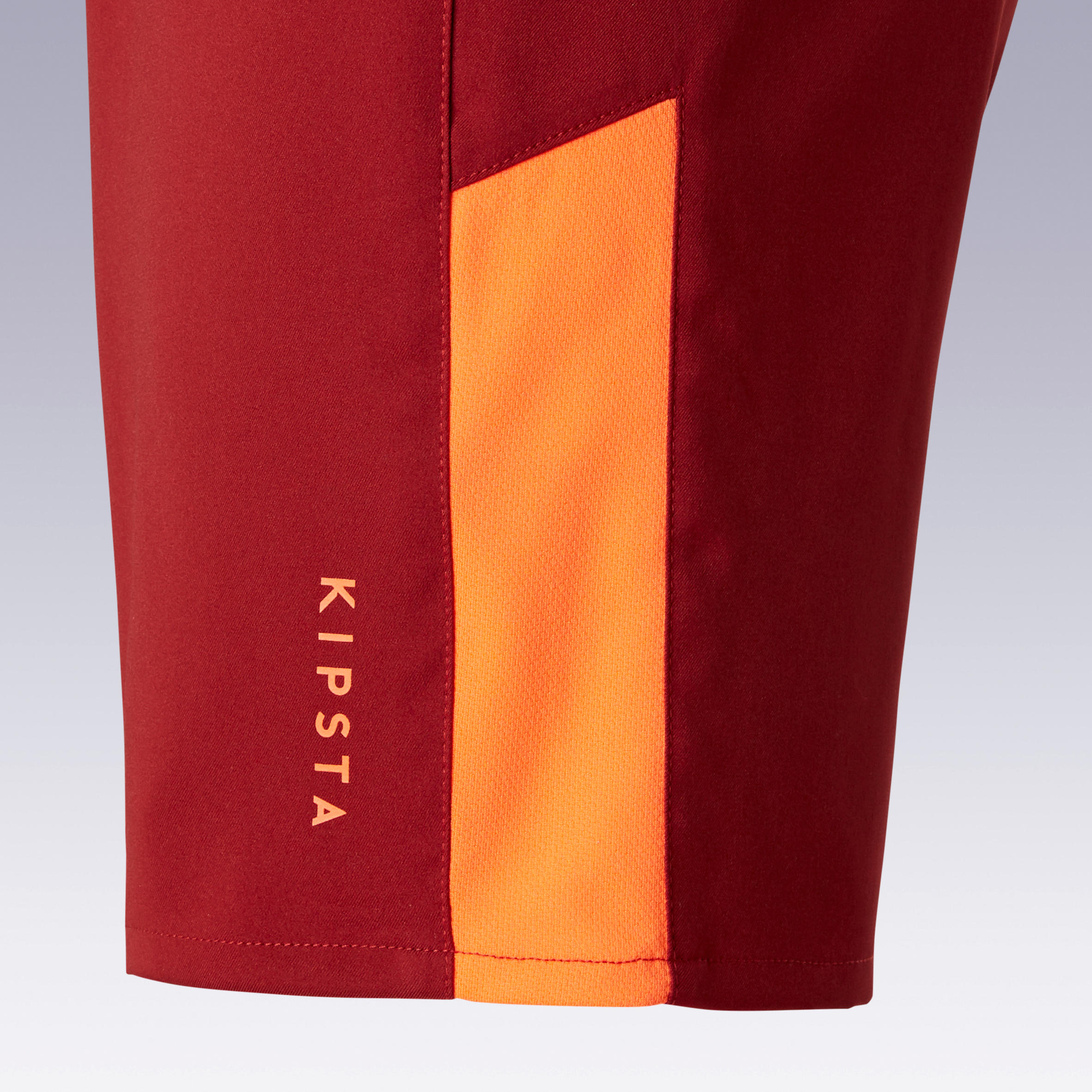 Kids' Football Shorts F520 - Burgundy/Orange 5/7