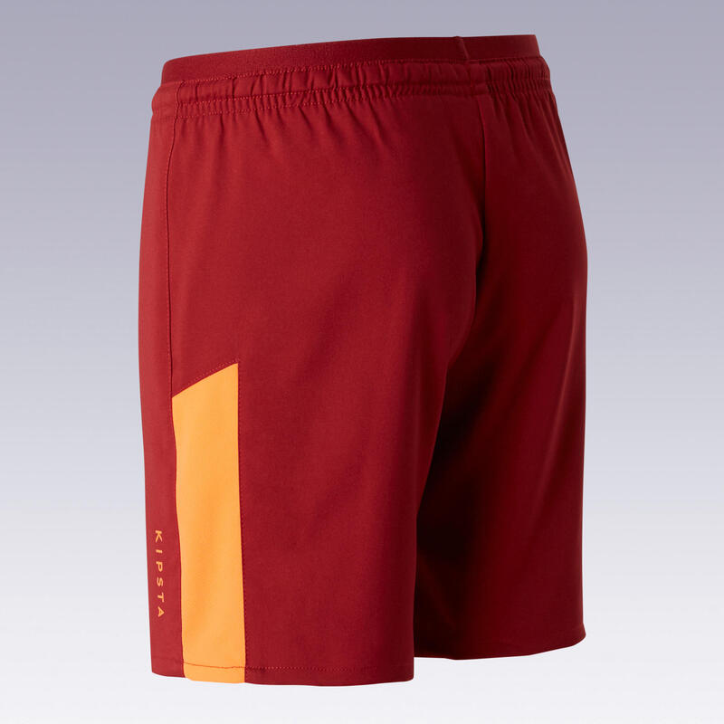 Pantaloncini calcio bambino F520 bordeaux-arancione