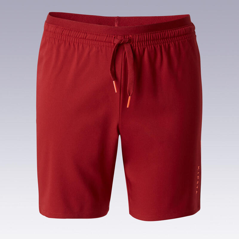 Pantaloncini calcio bambino F520 bordeaux-arancione