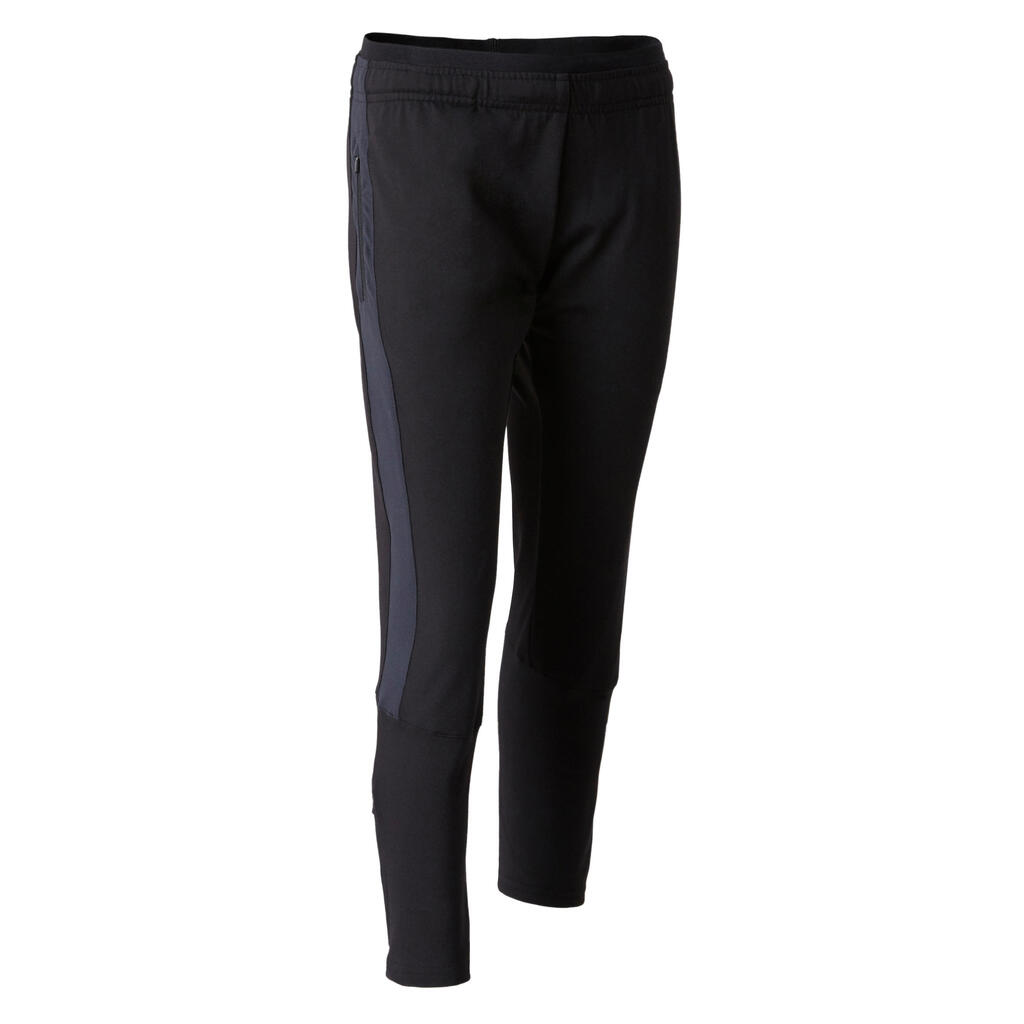 Kids' football training bottoms tp 500 - black/grey