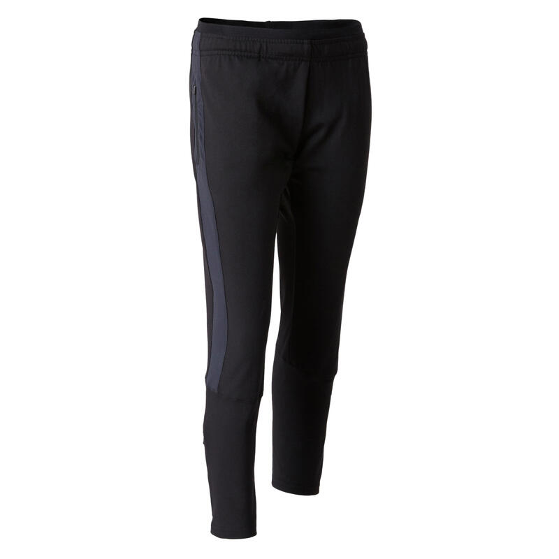 Pantalon d'entraînement de football enfant TP 500 noir et gris