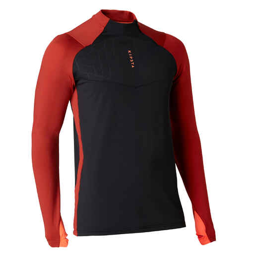 
      Adult 1/2 Zip Football Sweatshirt Traxium - Black/Red
  