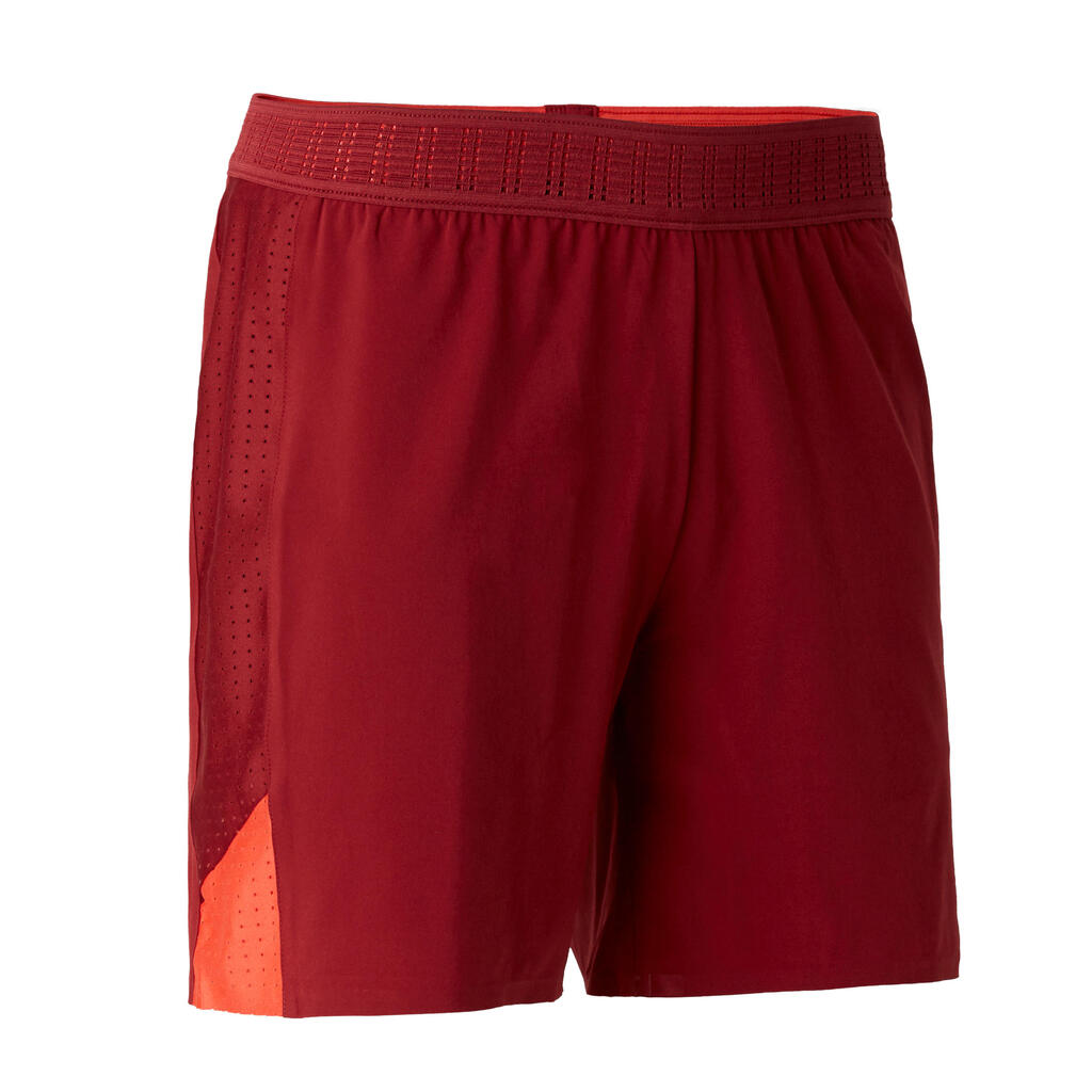 Women's football shorts f900 - red/burgundy