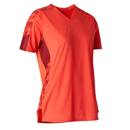 Rdeča ženska majica s kratkimi rokavi F900