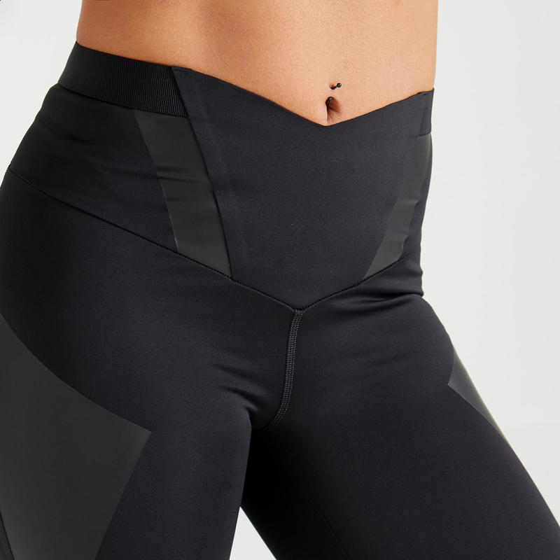 Kadin Siyah Spor Tayt Fitness Kardiyo Fti 920 Domyos By Decathlon