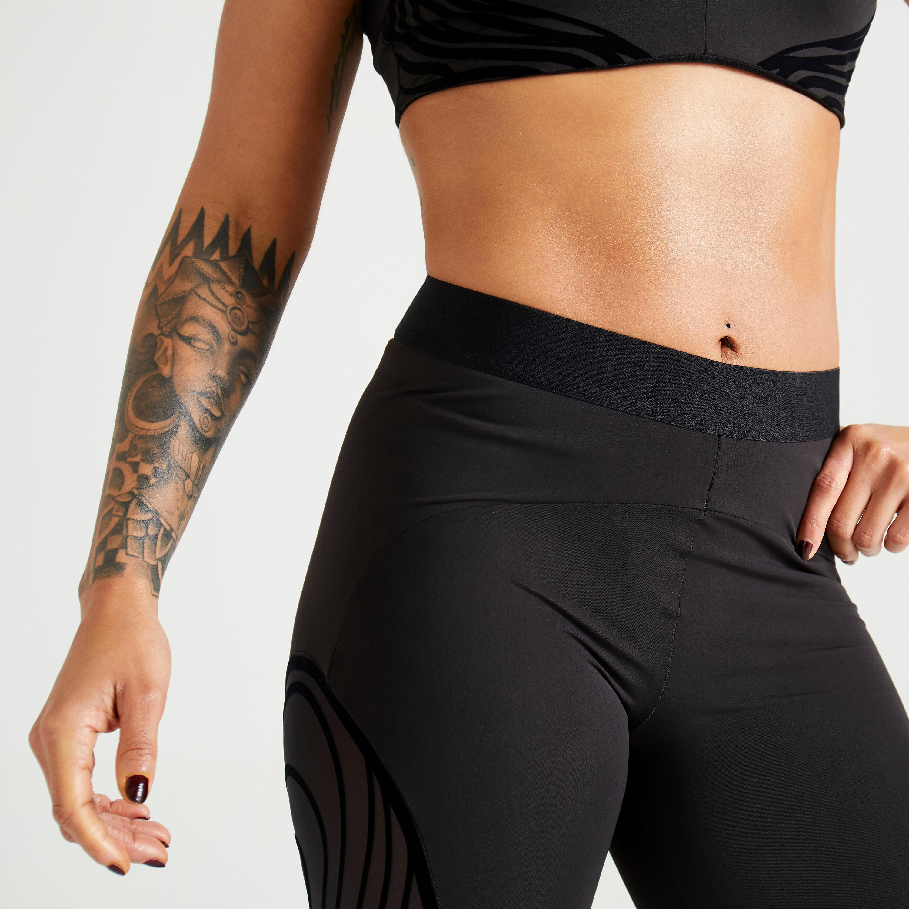 High-Waisted Cropped Shaping Fitness Leggings 3/5