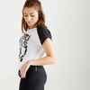 T-Shirt Damen - 120 weiss/schwarz bedruckt