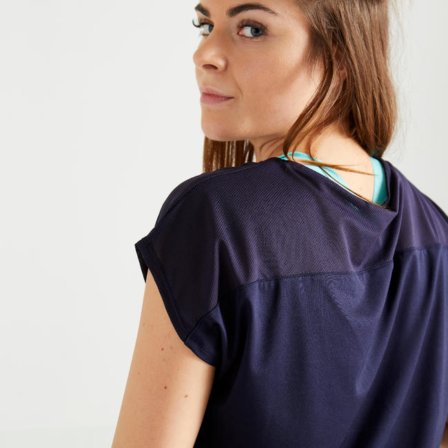 Women's Loose fit Regular Fitness TShirt Printed Black/Blue