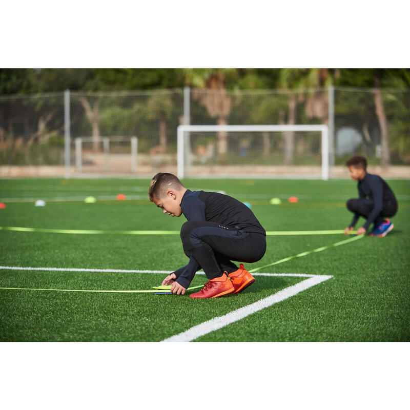 Sudadera Fútbol Kipsta T500 Bolsillos niños azul Gris Negro