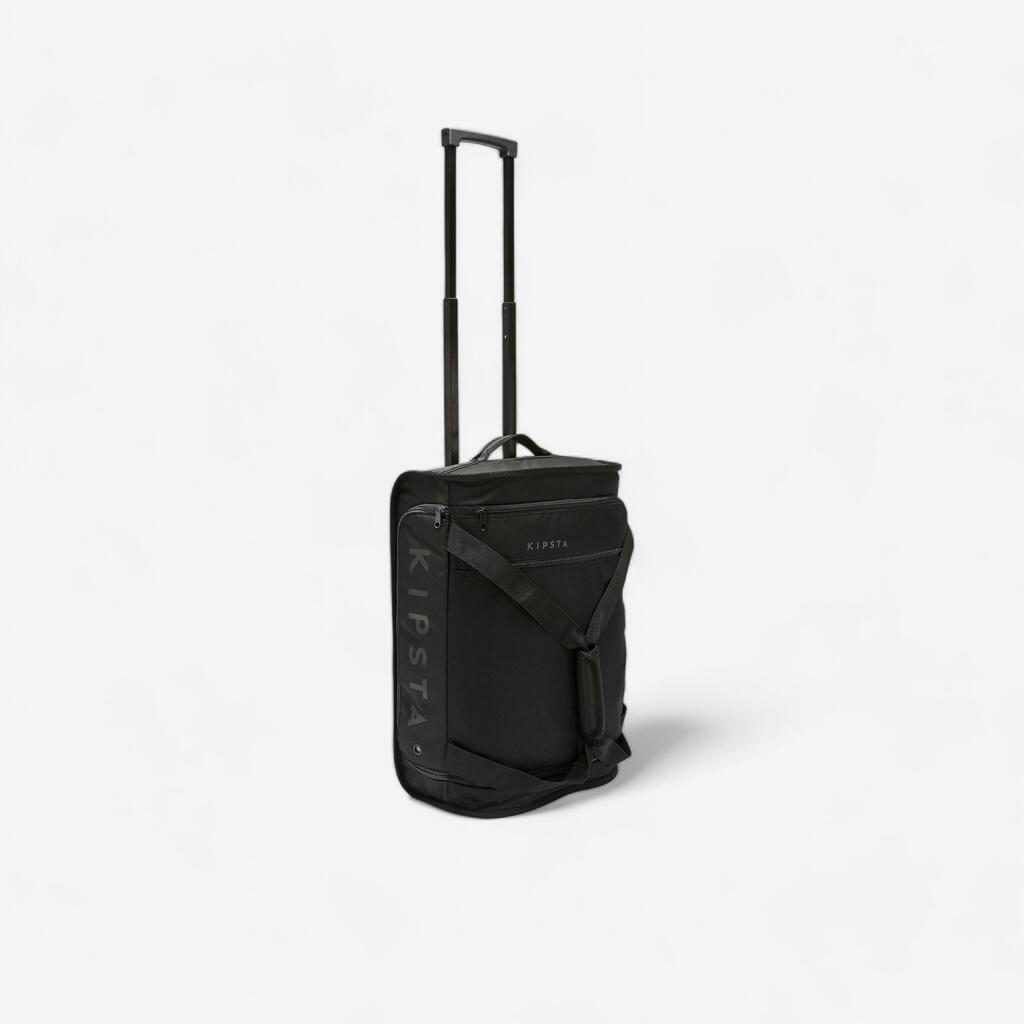 Valise 30L à roulettes - sac de voyage transport cabine - ESSENTIAL noire
