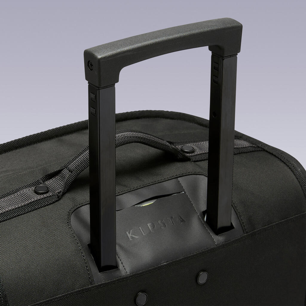 Valise 30L à roulettes - sac de voyage transport cabine - ESSENTIAL noire