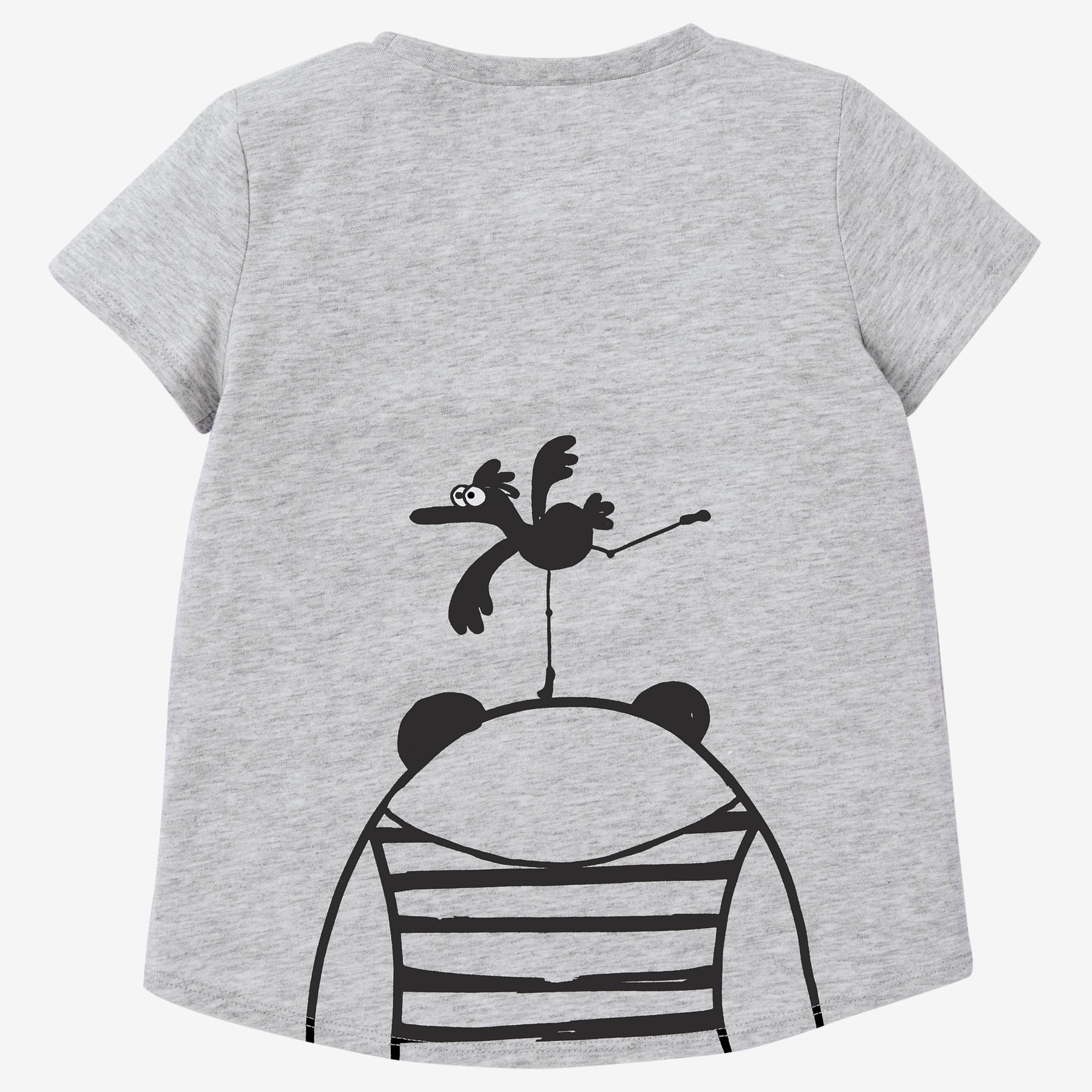 Children's cotton T-shirt - basic grey