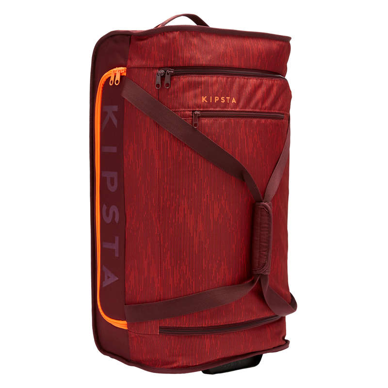 KIPSTA 70L Wheeled Suitcase Essential Burgundy Decathlon