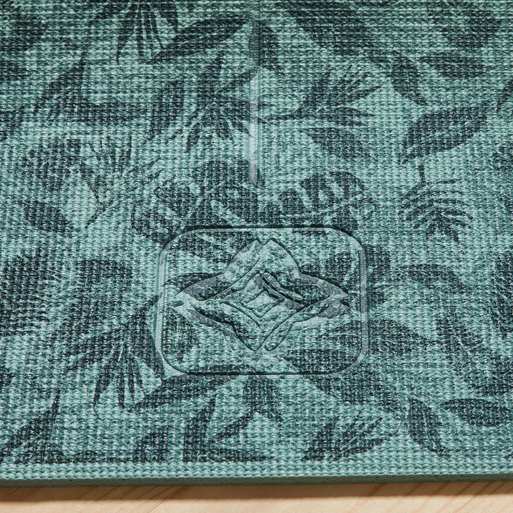 Comfort Gentle Yoga Mat 8 mm - Green Leaf Print