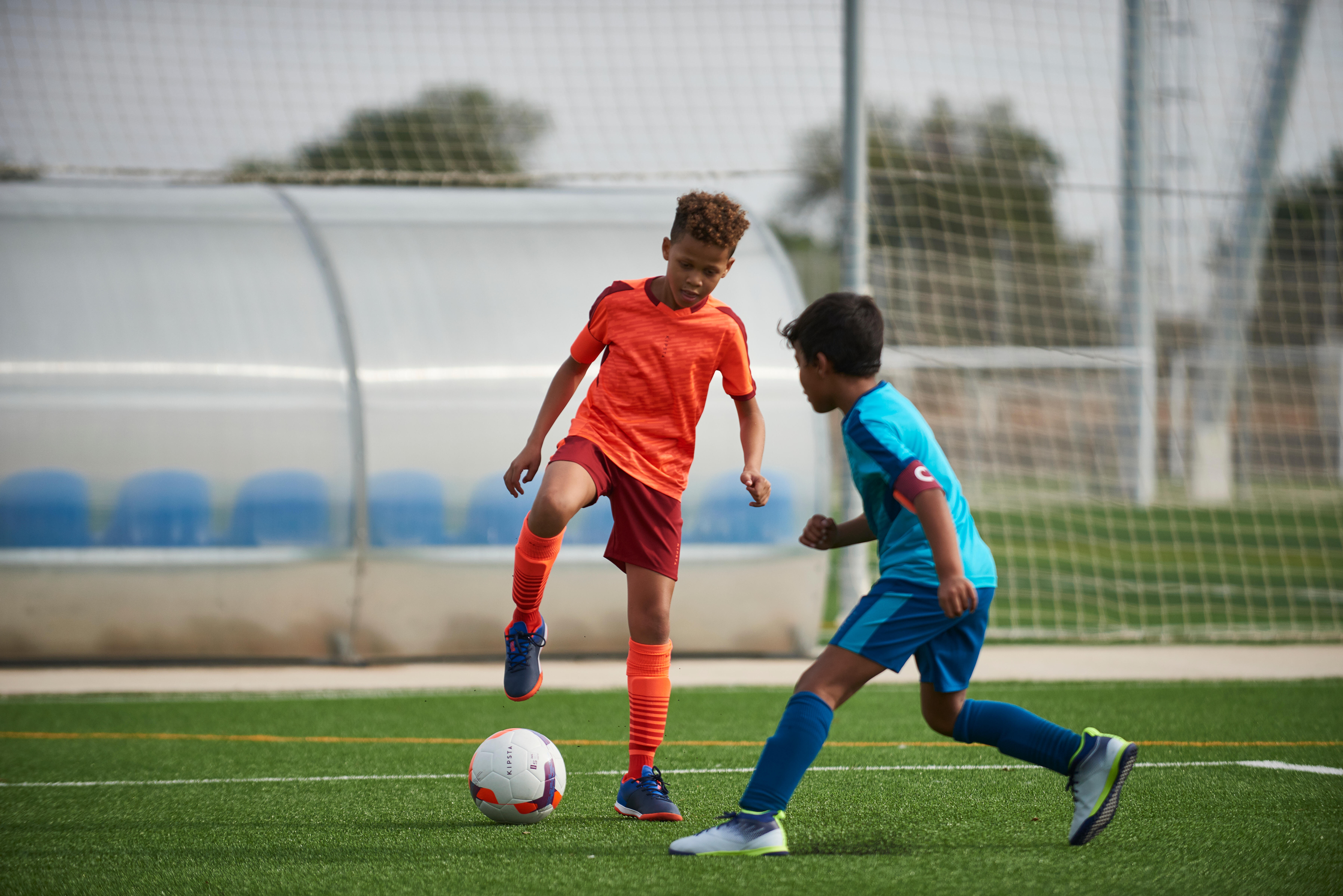 Buy Kids Football Jersey F520 Orange Burgundy Online